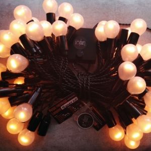 Ретро гирлянда черная лампочки накаливания матовые купить в Новосибирске